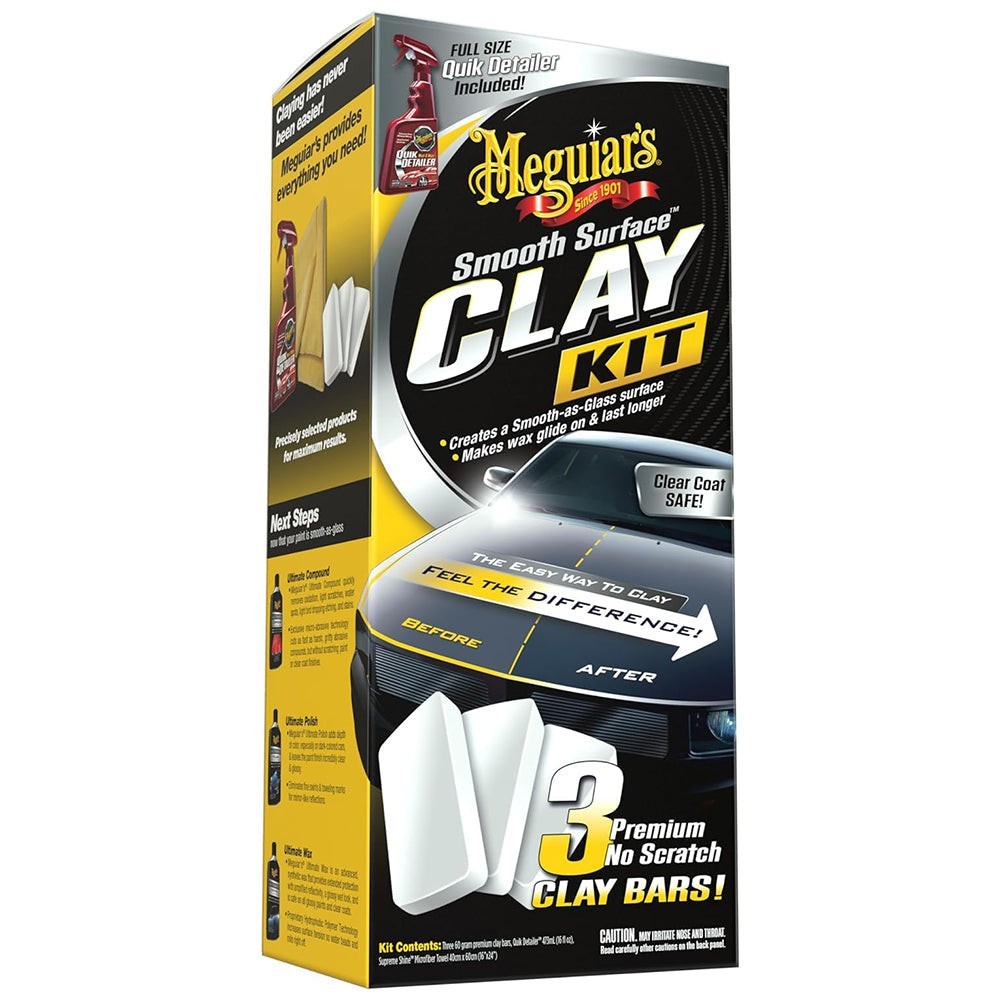 Meguiar’s Smooth Surface Clay Kit – Safe And Easy Car Claying NEW Wax Glide ON