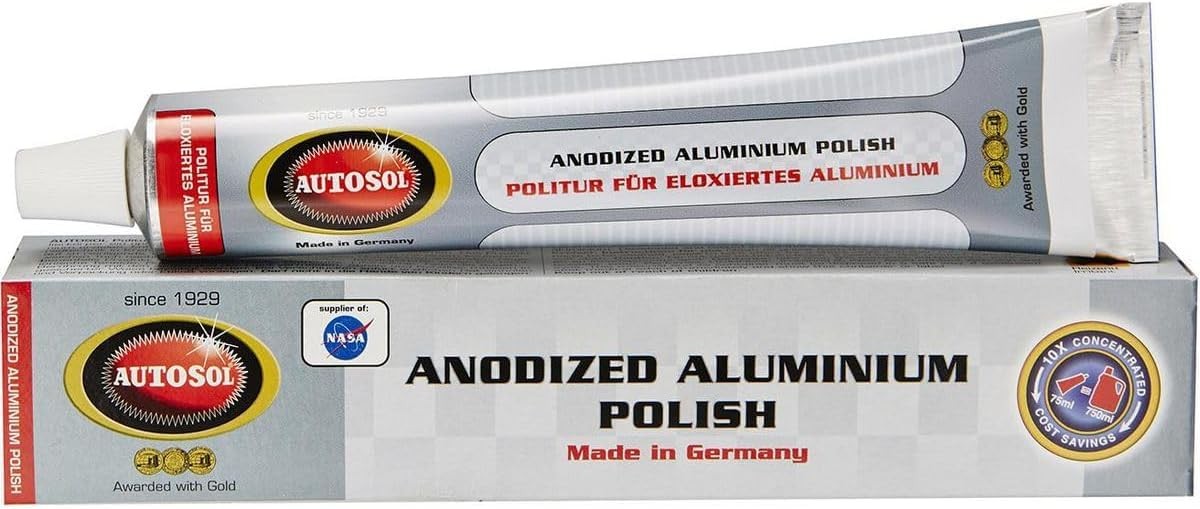 Autosol 01 001920 Anodized Aluminum Polish Tube 75ml – White