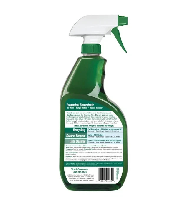 Simple Green All-Purpose Cleaner Concentrate, Spray Bottle, Original, 32 fl. Oz
