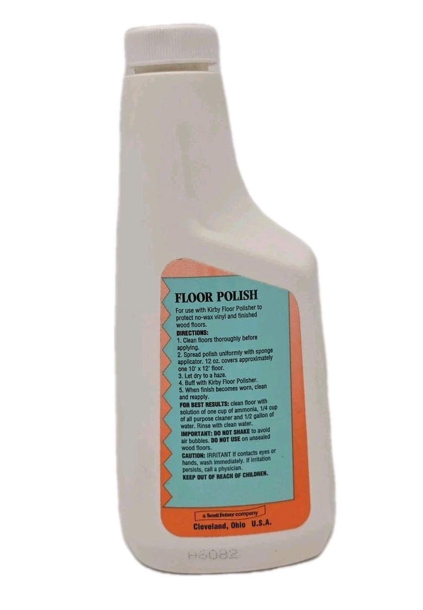 Kirby Floor Polish Liquid w/ Carnauba Wax 12 oz NOS New Sealed OLD FORMULA,.