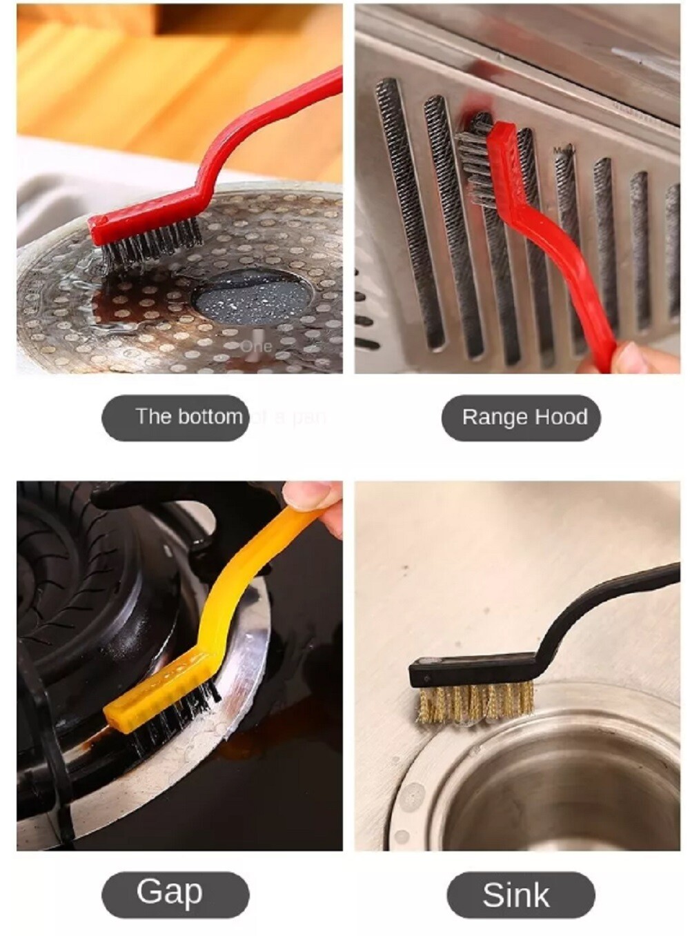3 Gas Stove Cleaning Brush– Kitchen Scrub Wire Scrubber for Tough Grease Removal