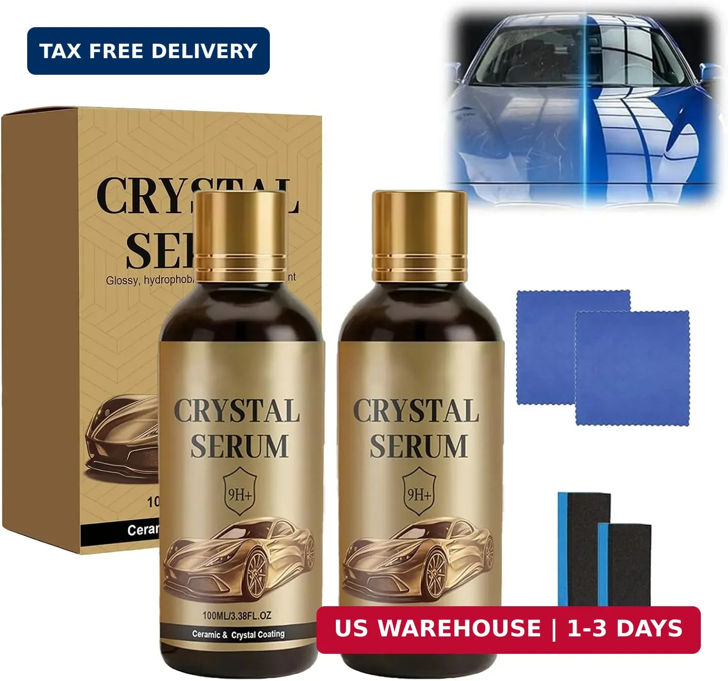 PTZ Crystal Serum for Cars – Advanced Graphene Ceramic Coating for Cars, Deep Gl