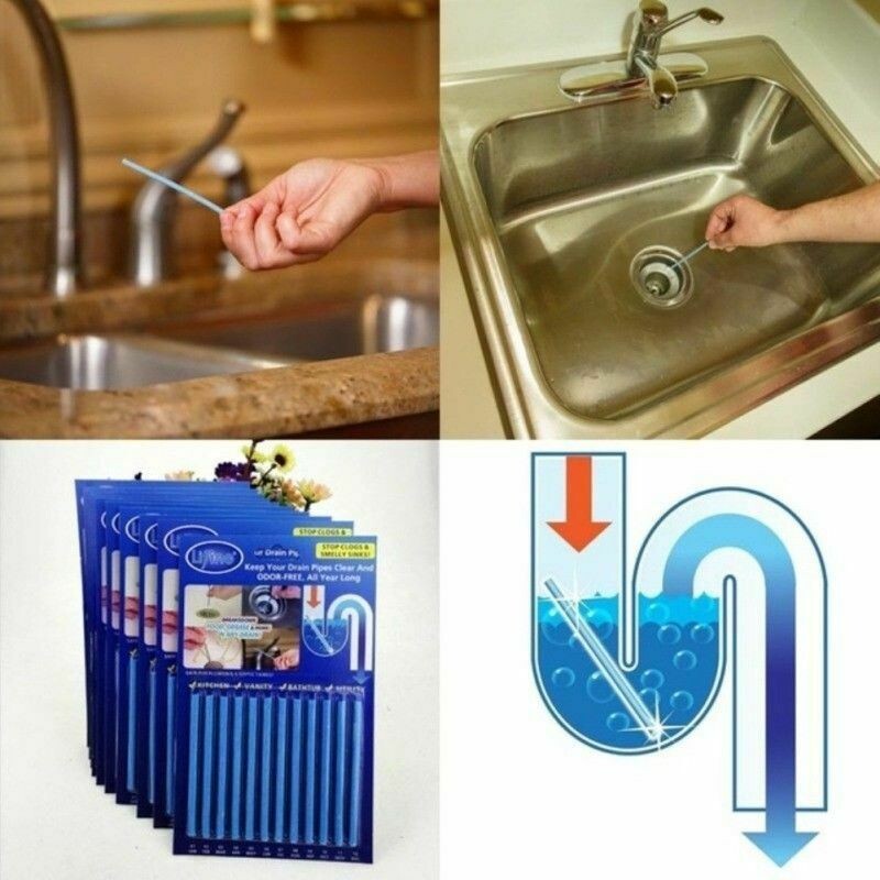12X Deodorizer Sticks Sani Keeps Drains & Pipes Clean & Odor Free Biodegradable