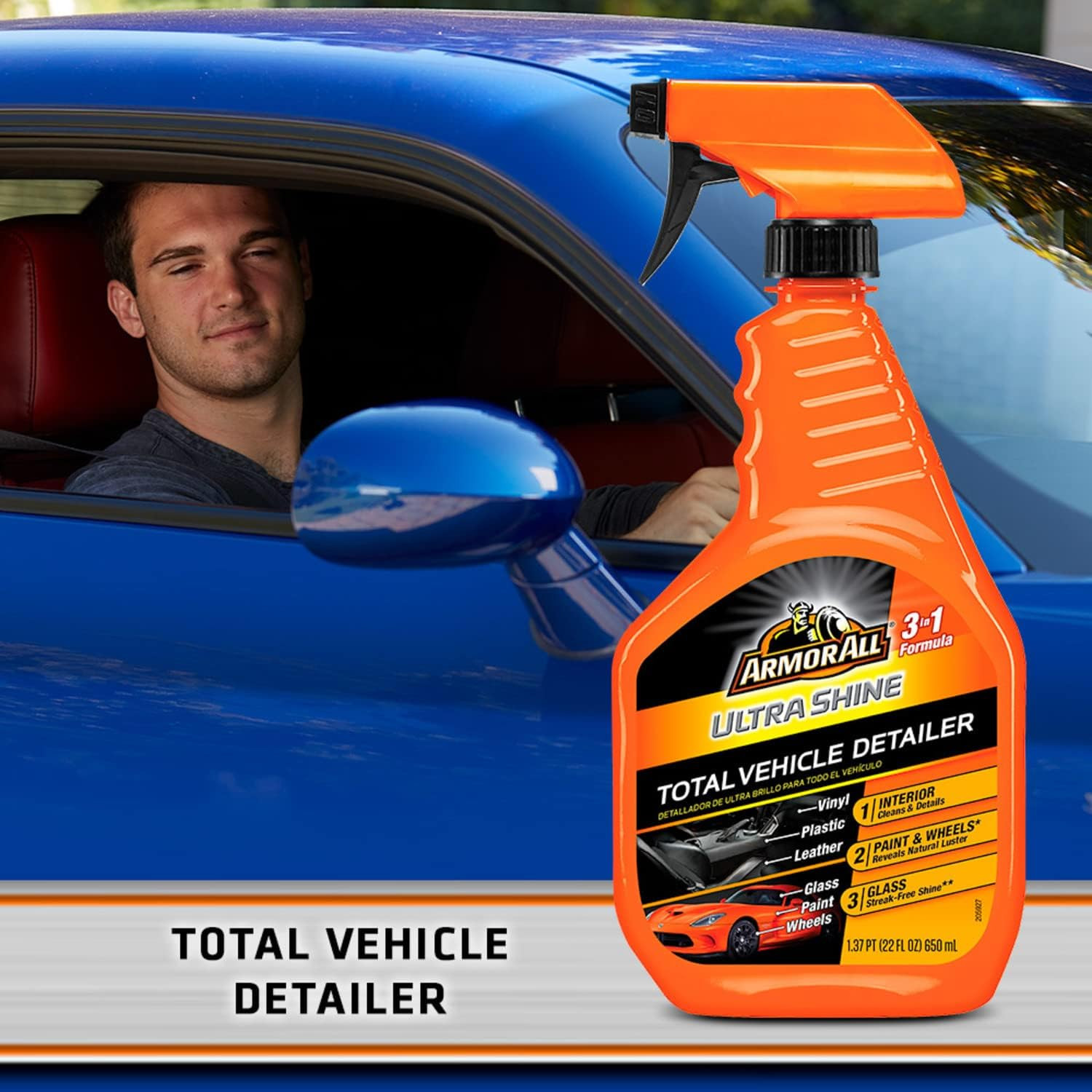 Ultra Shine Total Vehicle Detailer by , Car Detailer Spray for Interior and Exte