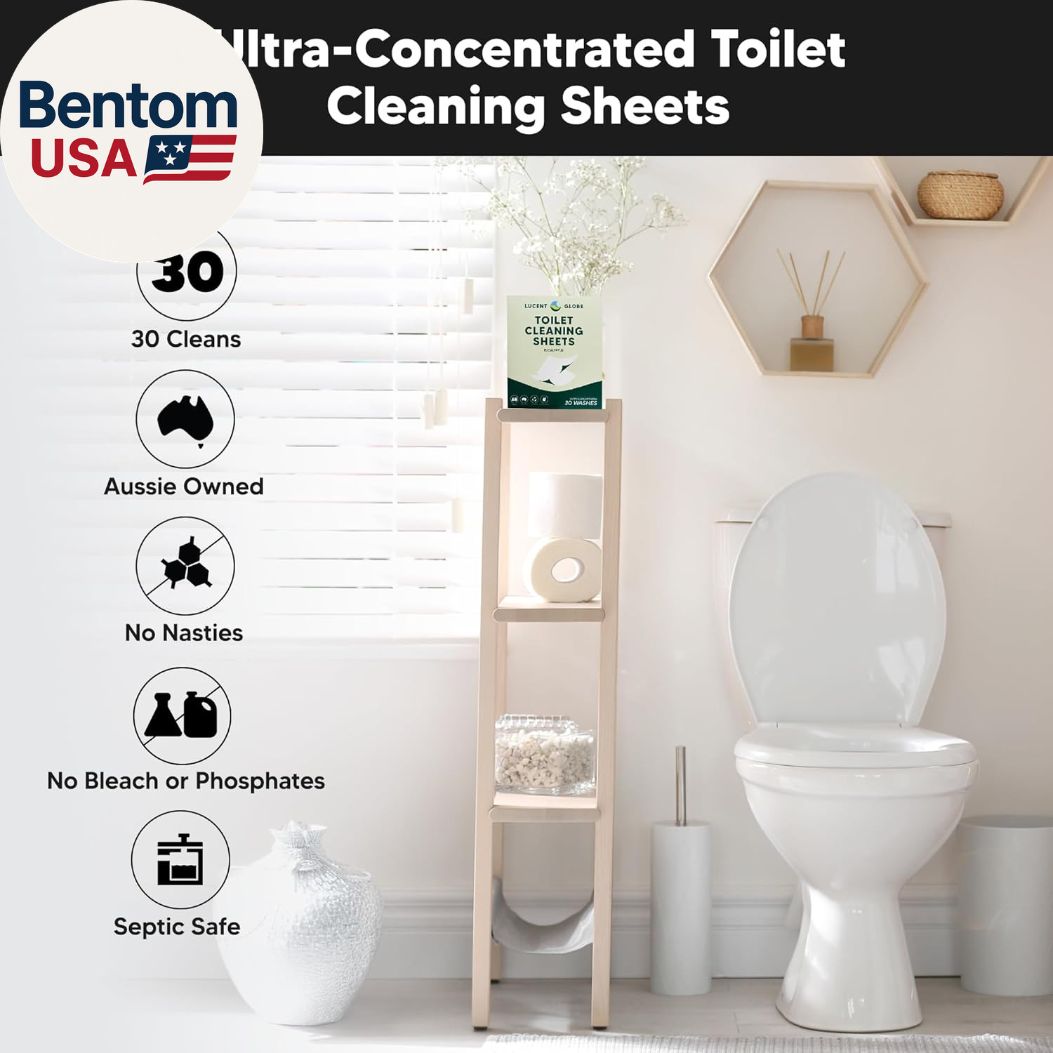 Toilet Cleaning Sheets | Strips – Tough on Dirt & Stains – Safe for Toilets & Se