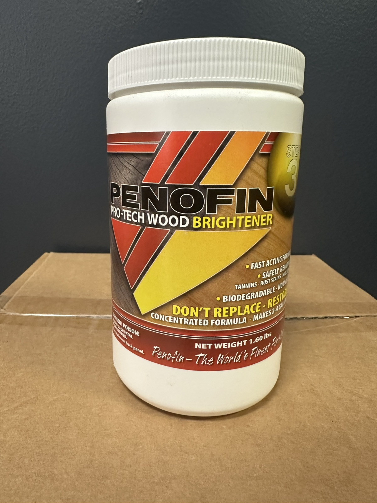 Penofin Pro-Tech Wood Brightener Step 3 Concentrate Removes Tannins, Rust Stains