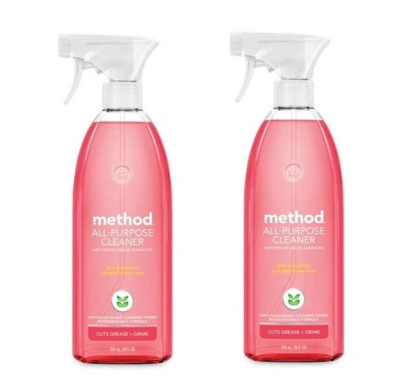 2 Pack – Method Pink Grapefruit All-Purpose Natural Surface Cleaner 28 oz Each