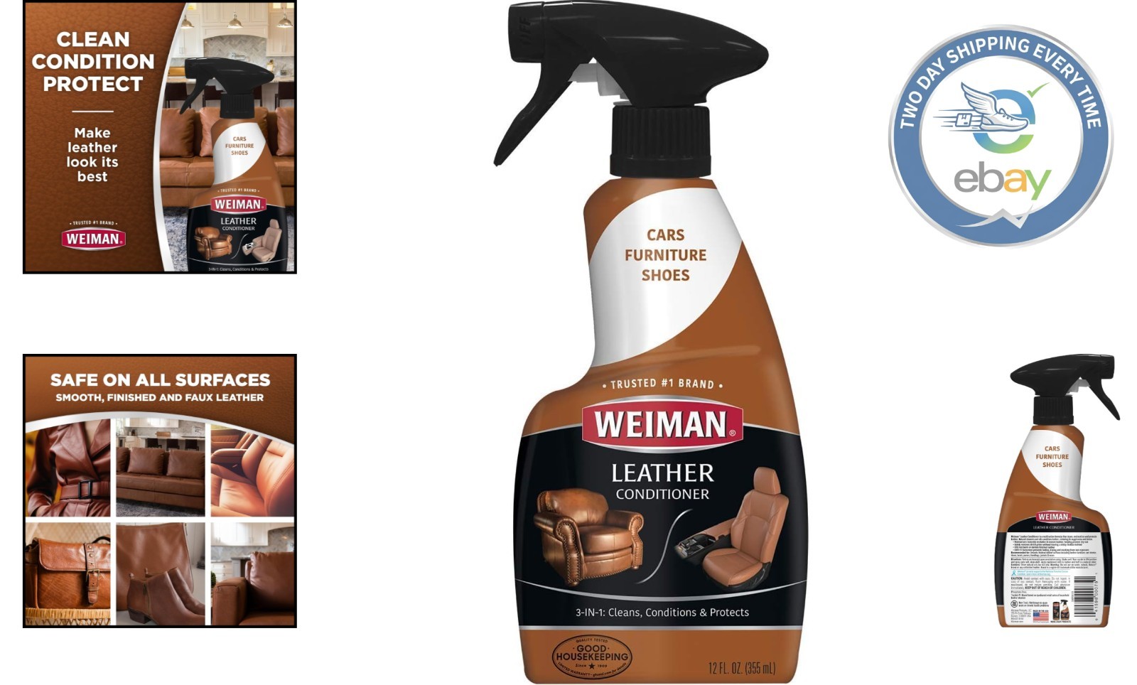Citrus Leather Cleaner & Conditioner – 12oz UV Guard Against Fading & Cracking