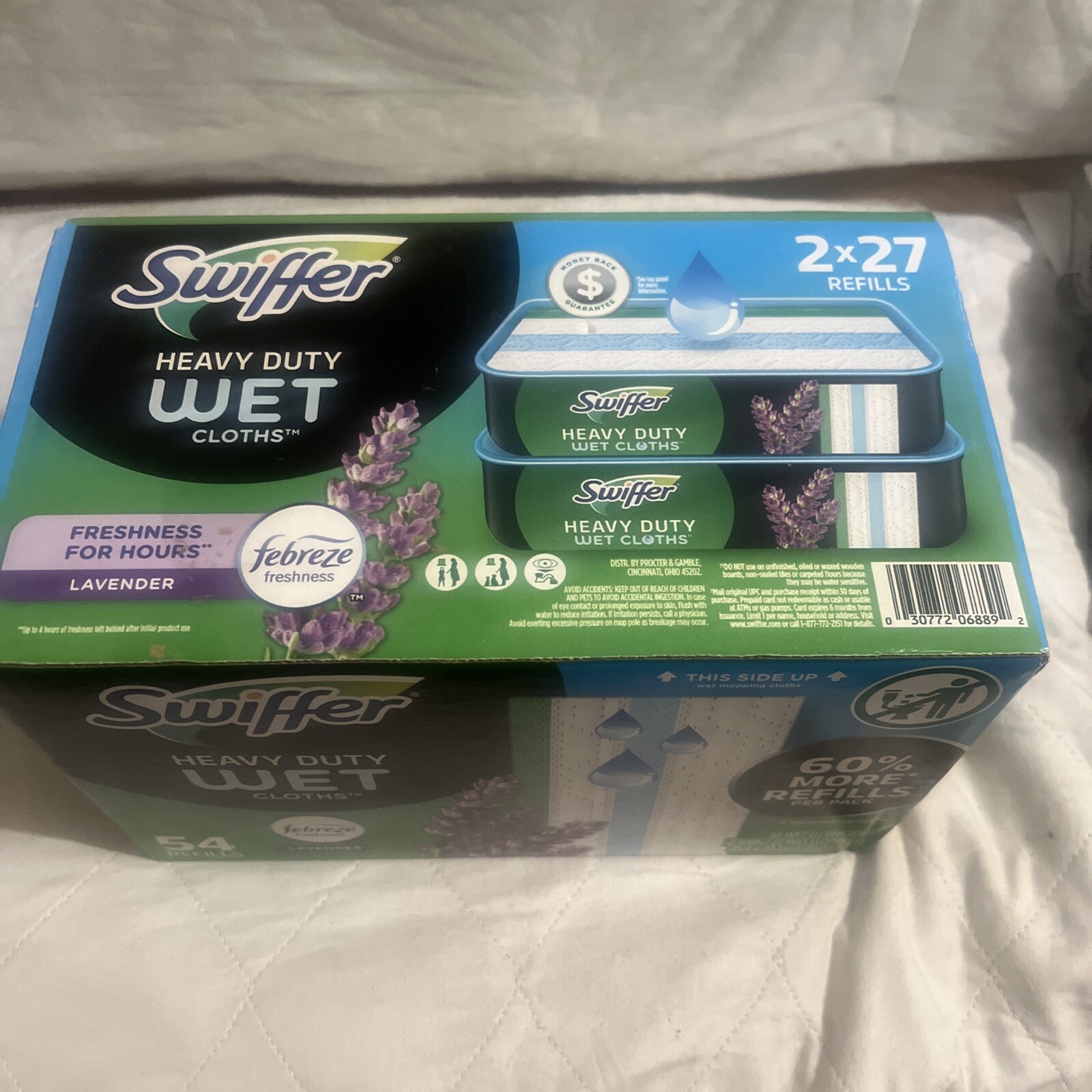 Swiffer Sweeper Heavy Duty Wet Cloths, Lavender, 54-count New In Box