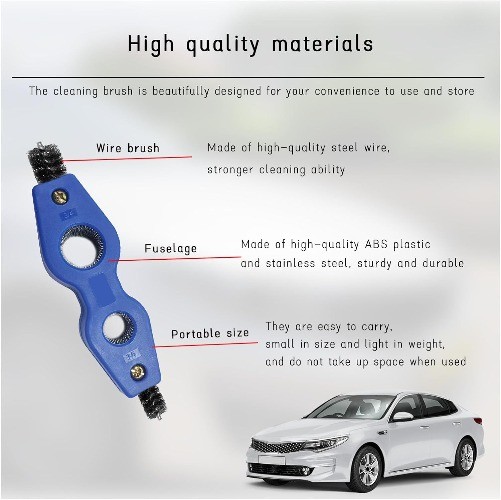 Battery Terminal Cleaning Brush, 4 in 1 Anti-Rust Batter Size: 1 PCColor: Blue
