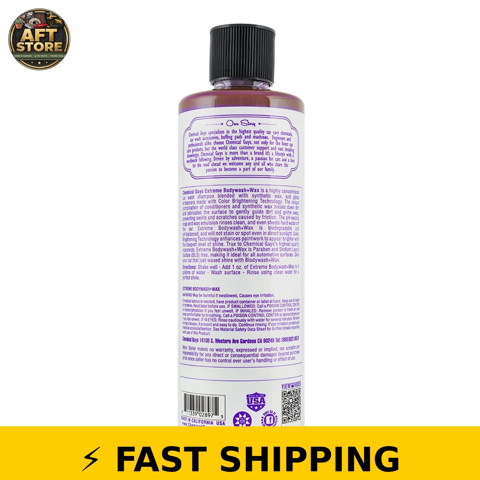 Chemical Guys Extreme Body Wash & Wax 16oz – High Gloss Finish