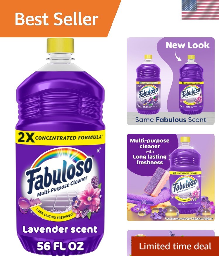 Eco-Friendly Lavender Multi-Purpose Cleaner, 56 Fl Oz, 2X Concentrated Formula