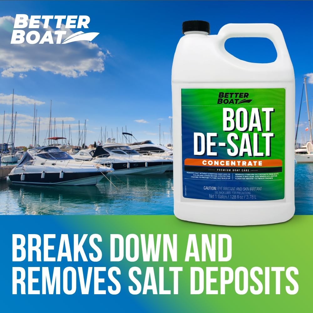 Better Boat Salt Remover for Boats Concentrate 1 Gallon, Marine DeSalt Flushe…