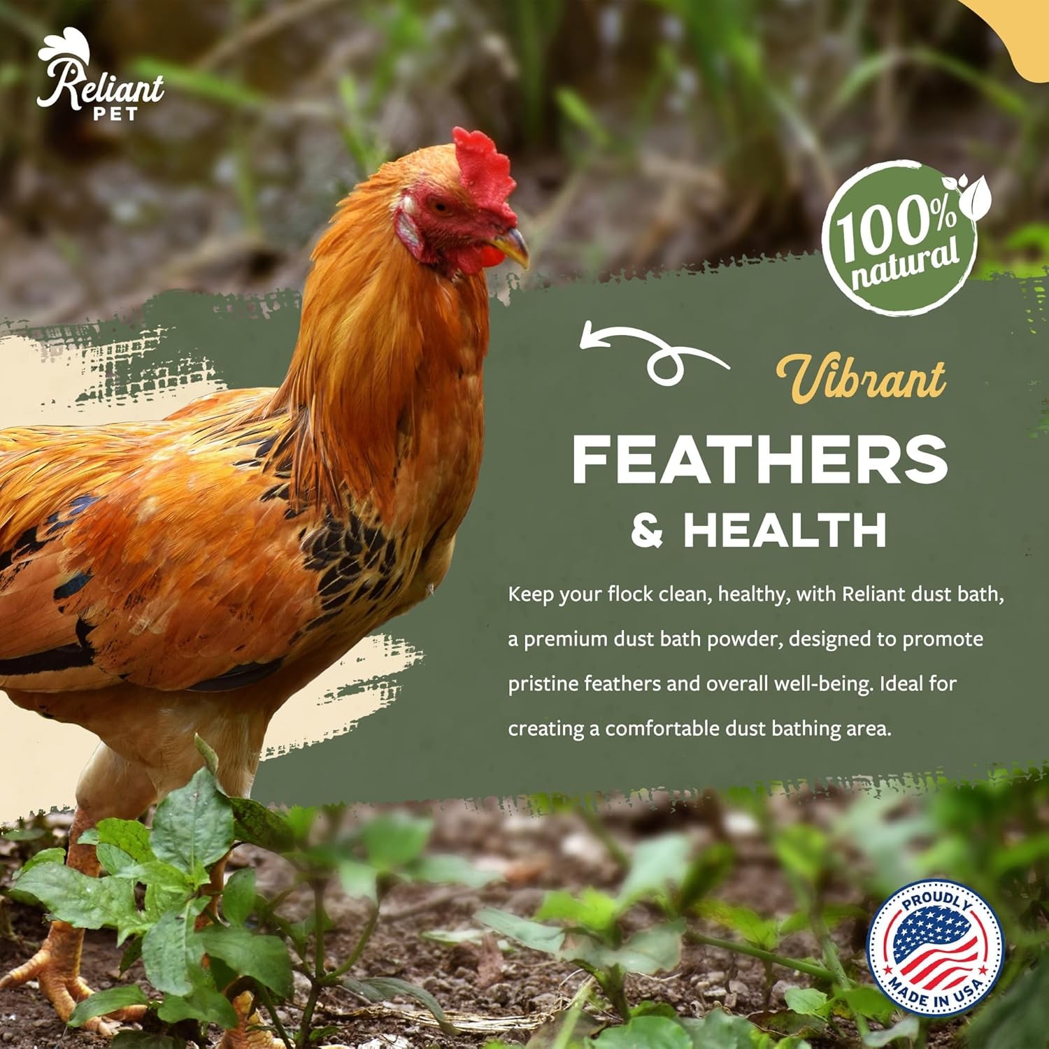 USA Made 7lbs Natural Chicken Dust Bath Kit for Hens and Chickens