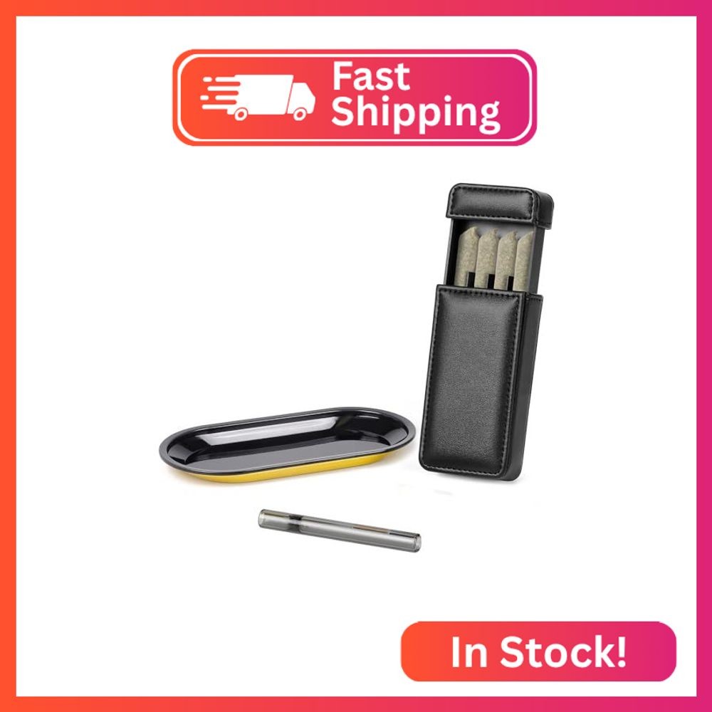 OZCHIN Pull-and-Push Cigarette Holder Christmas Day Gifts Cigarette Case Holds 4