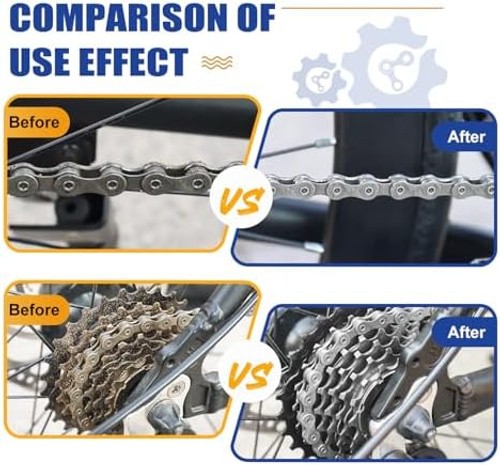 7 in 1 Bike Chain Cleaning Kit, Bike Chain Cleaner includes 350ml Degreaser S…