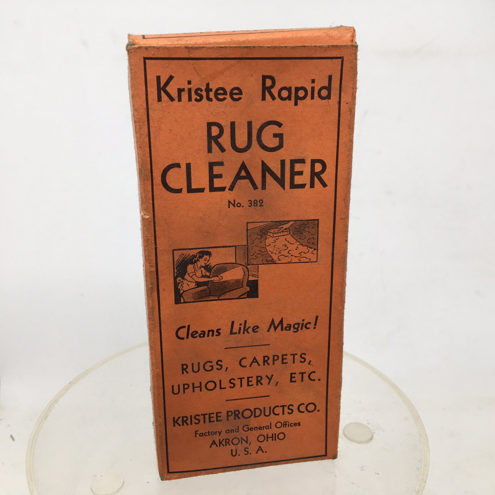 Vintage KRISTEE PRODUCTS CO. Kristen Rapid Rug Cleaner NOS Akron, Ohio USA Full