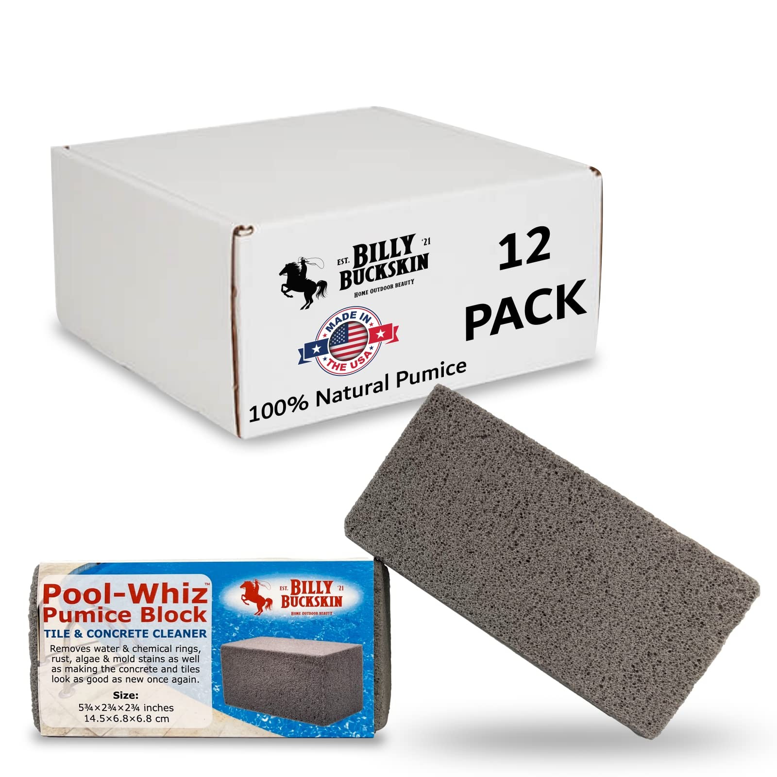 Poolwhiz Pumice Block Pumice Stone For Cleaning Pools Spas & Water Features Pool