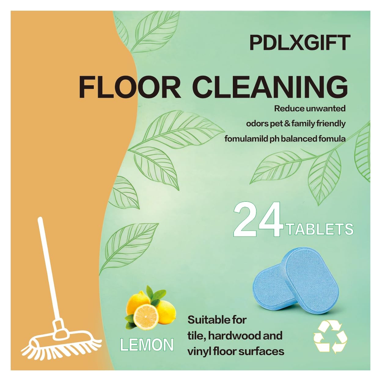 Floor Cleaner , 24pcs Multi-Surface Floor Cleaner Solution | Pet Safe, No Res…