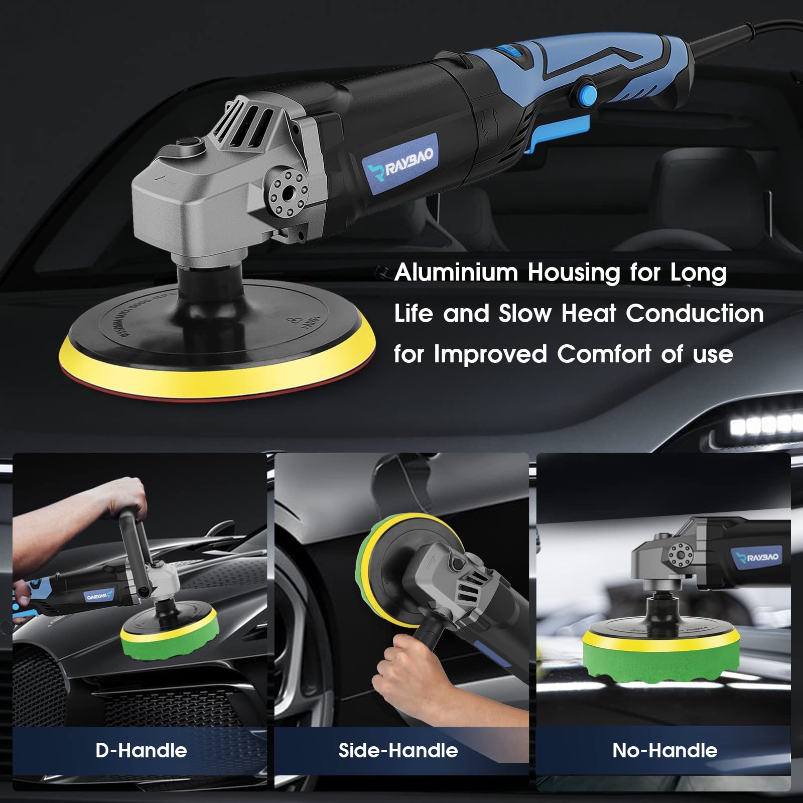 Pulidora De Brillar Autos Orbital Maquina Para Pulir Carros Profesional Set Kit