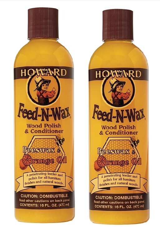 Howard Products FW0016 Wood Polish & Conditioner, 16 oz, Orange (4-PACK)
