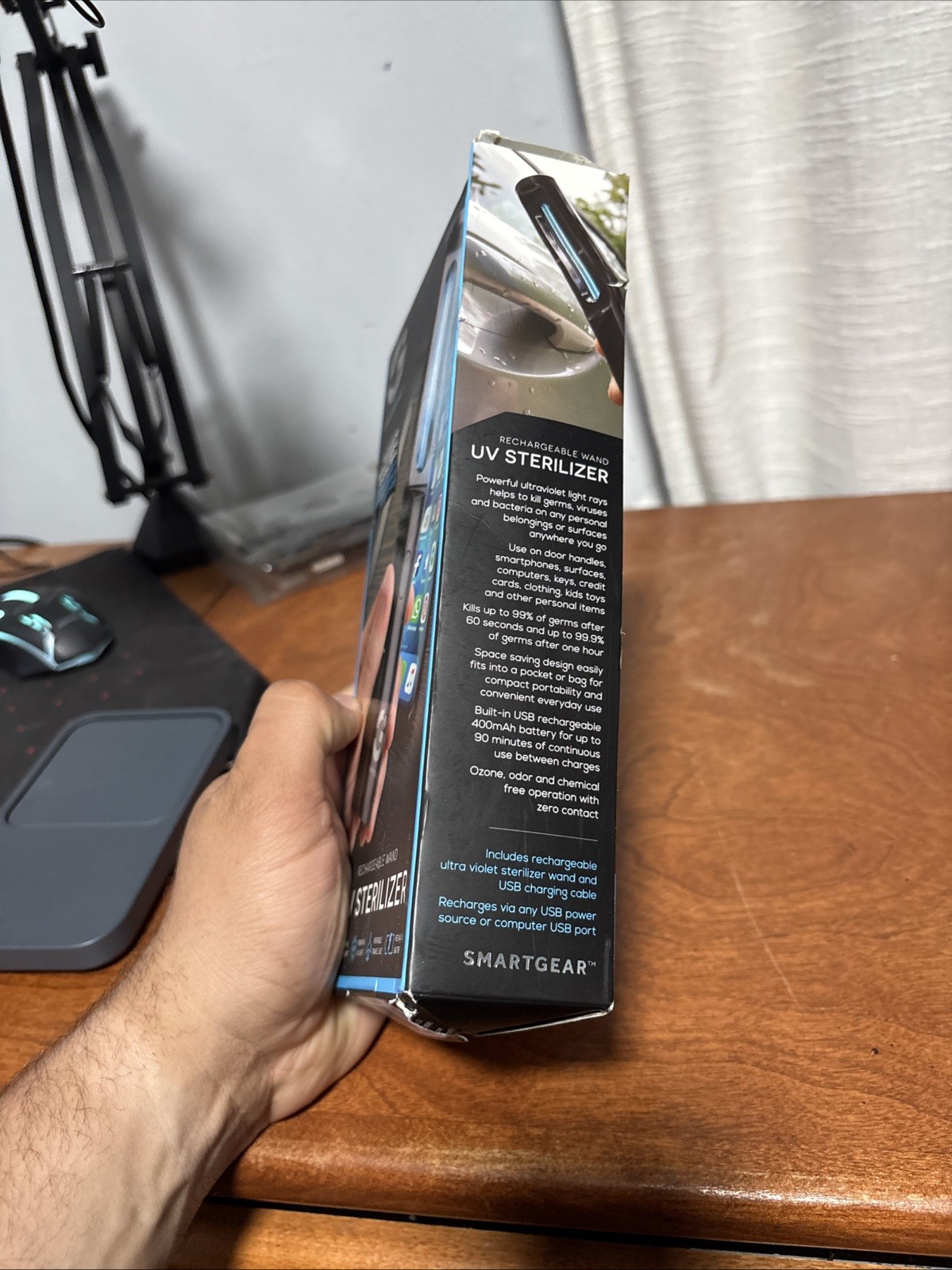 Smartgear Led Sterilization Wand New In Box Eliminates 99.9% Germs And Bacteria