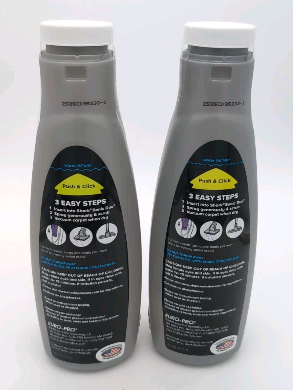 Shark Sonic Duo No Rinse Carpet Cleaner English Lavender 32oz Lot Of 2 Sealed