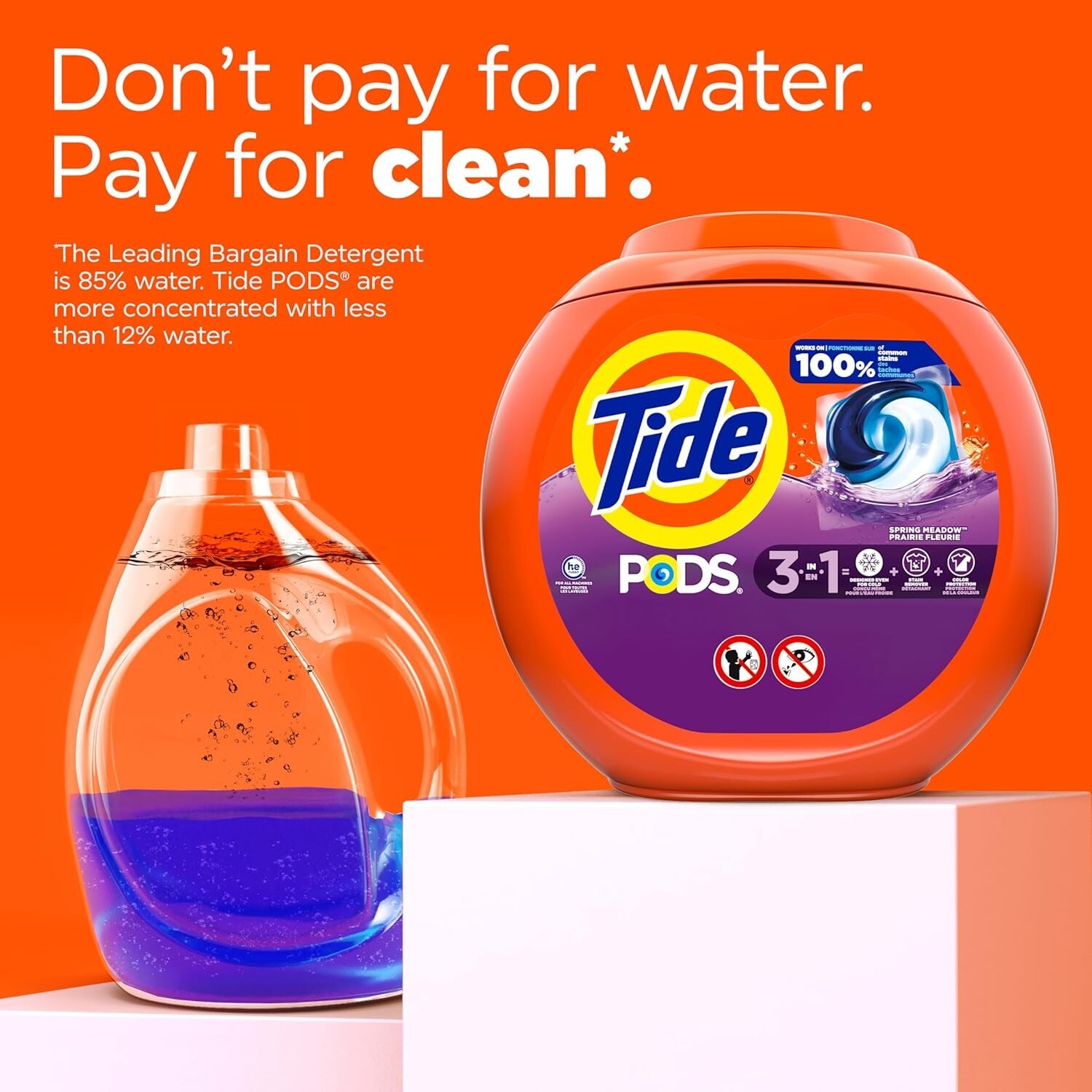 Tide PODS Liquid Laundry Detergent Soap Pacs, Powerful 76 Count (Pack of 1)