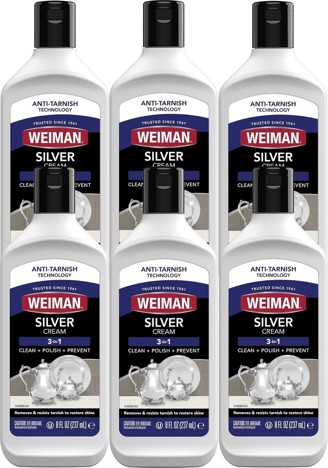Silver Cream Cleaner 3-in-1 Pack of 6
