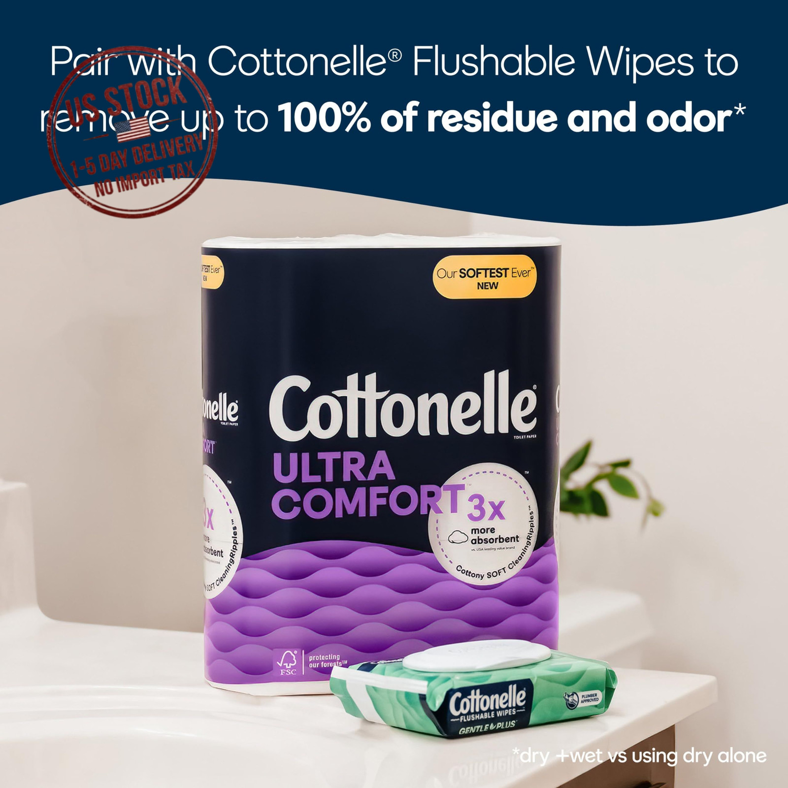 Cottonelle Ultra Soft Toilet Paper 9 Mega Rolls =36 Regular Rolls Pack May Vary