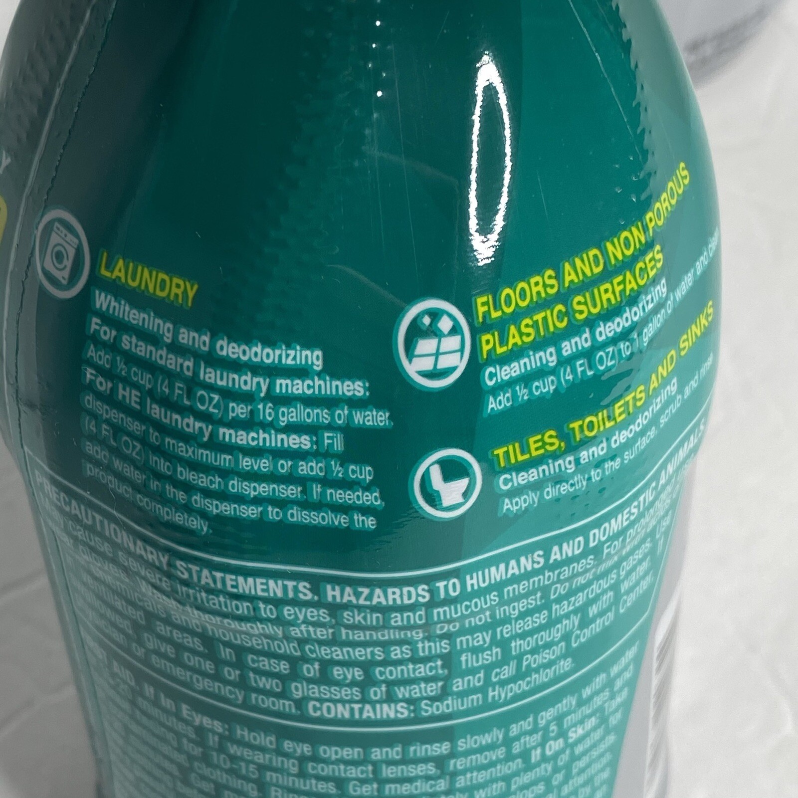 2 Cloralen Platinum Bleach Liquid Gel 20 oz Bottle High Efficiency Washer Safe
