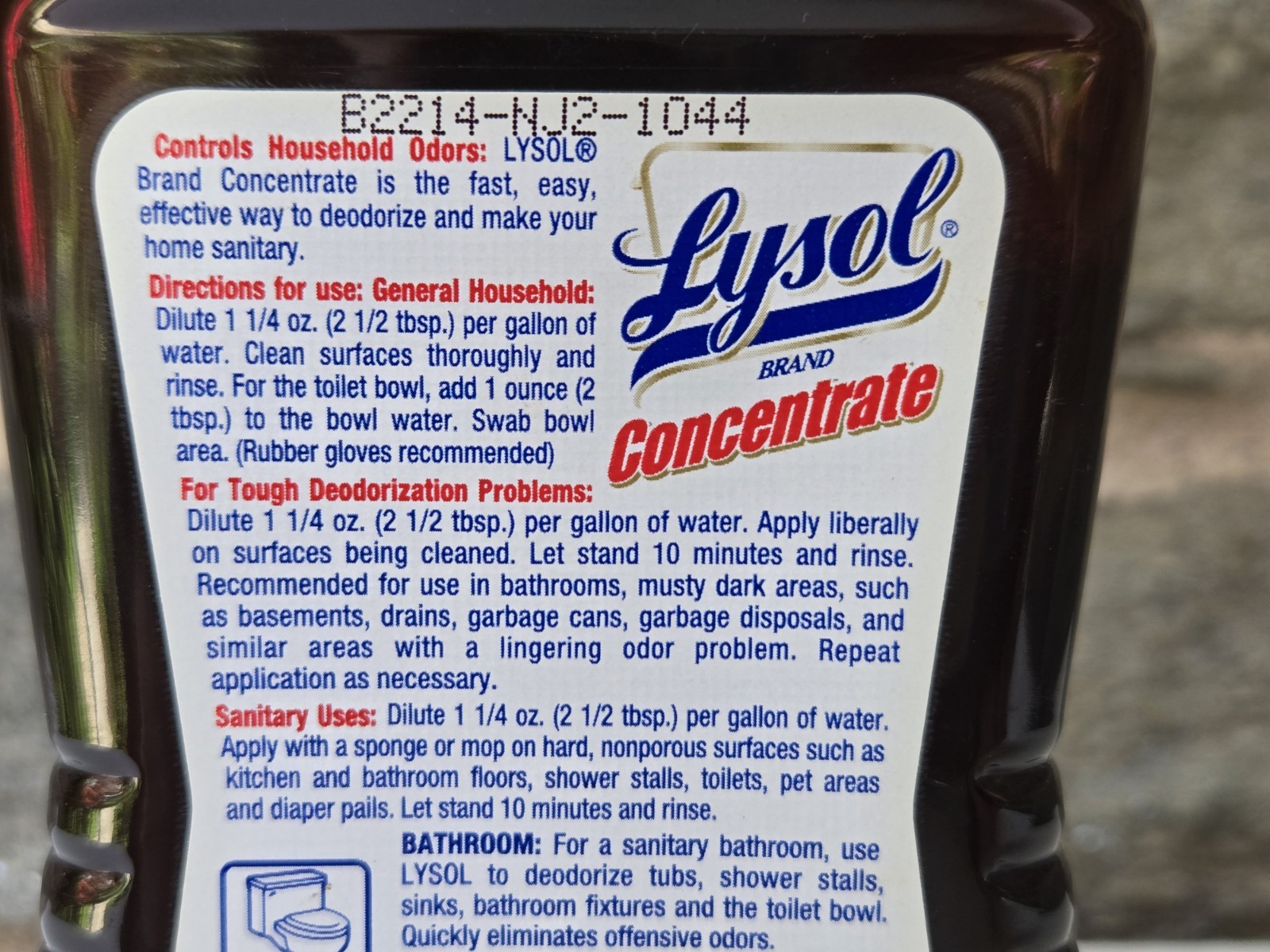 Lysol Original Scent Concentrate Deodorizes, Cleans PARTIAL About 90% Of 12 Oz