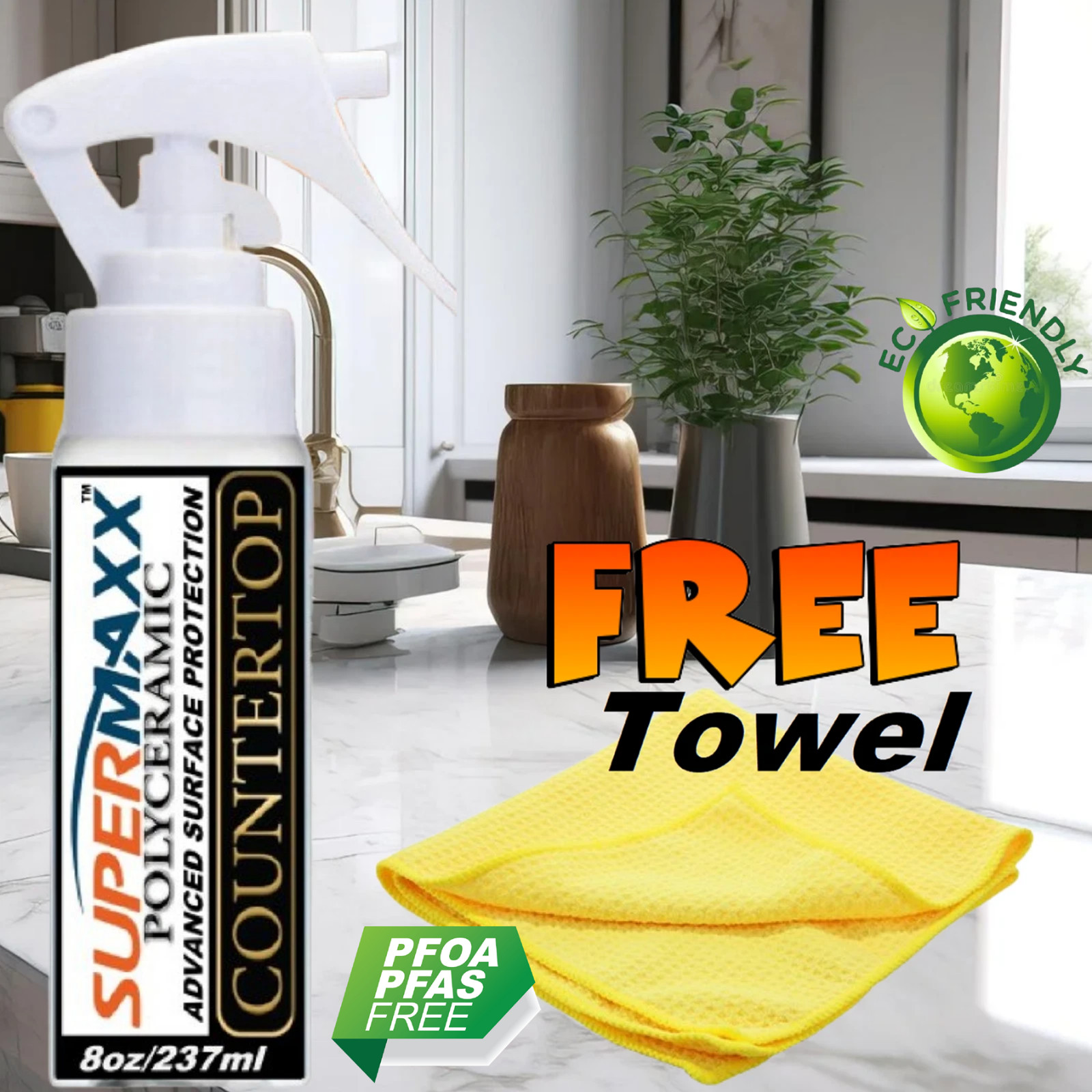 ALL SURFACE STAINLESS STEEL CLEANER GRANITE STONE TILE MARBLE COUNTERTOP SEALER