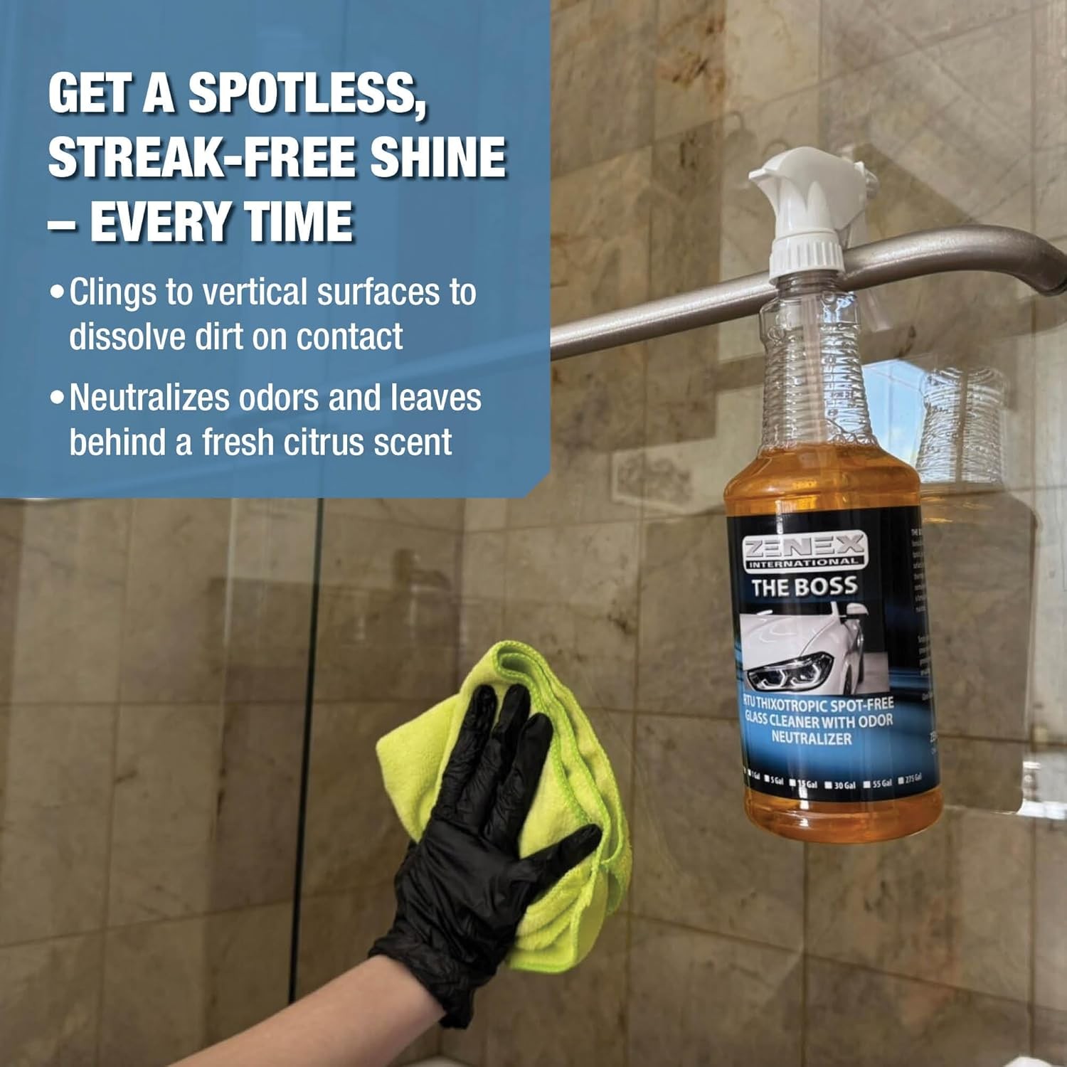 Zenex The Boss Glass Cleaner, Professional-grade Glass Cleaner, 32 oz (2 Pack)