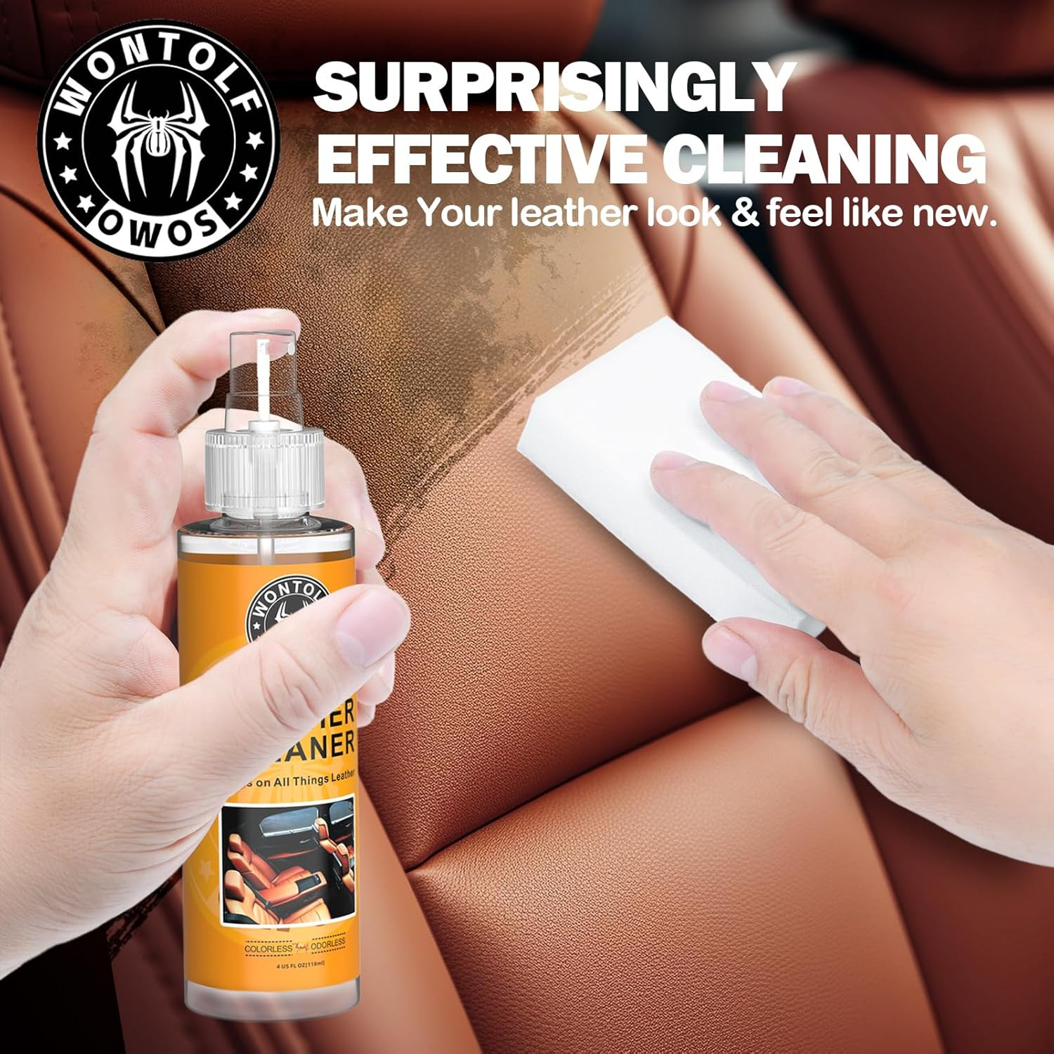 Leather Cleaner and Conditioner Non-Toxic Gentle Total Interior Cleaner Car Wash