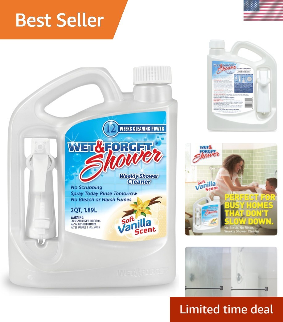 64 Oz Bleach-Free Shower Cleaner – Weekly Maintenance with No Scrubbing Needed