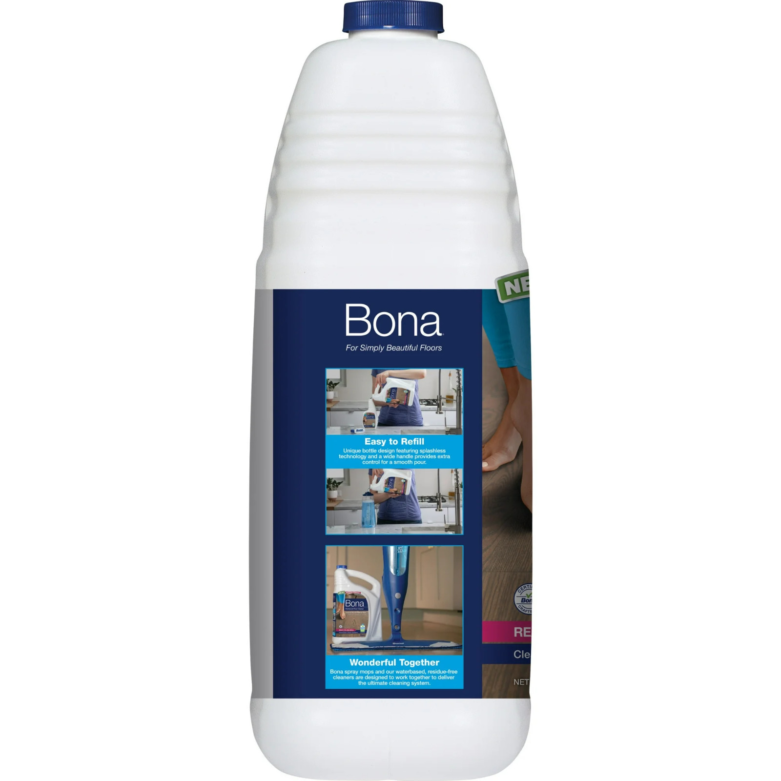 Bona Hardwood Floor Cleaner Refill Unscented 128 fl oz Ready-to-Use