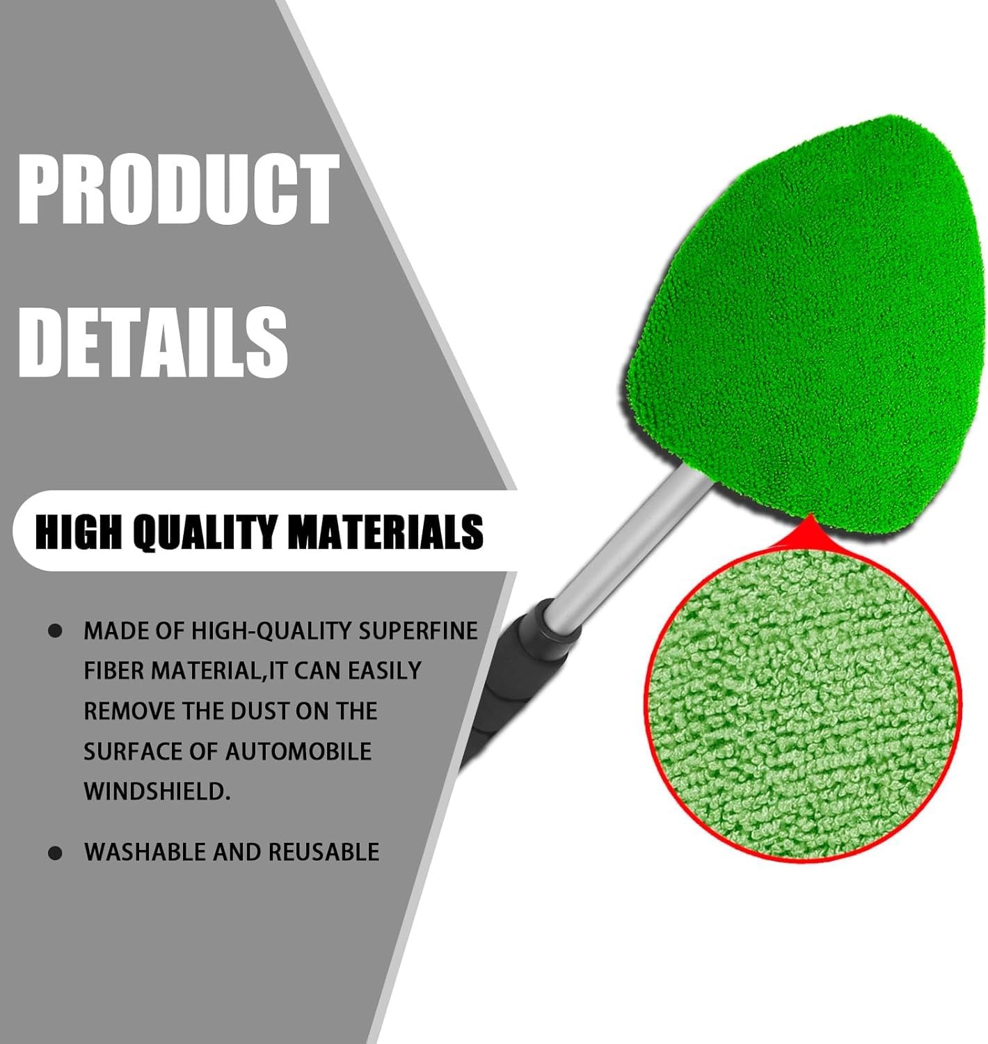 Car Windshield Cleaner Tool Bonnets,Microfiber Cleaning Cloth for Windshield Cle