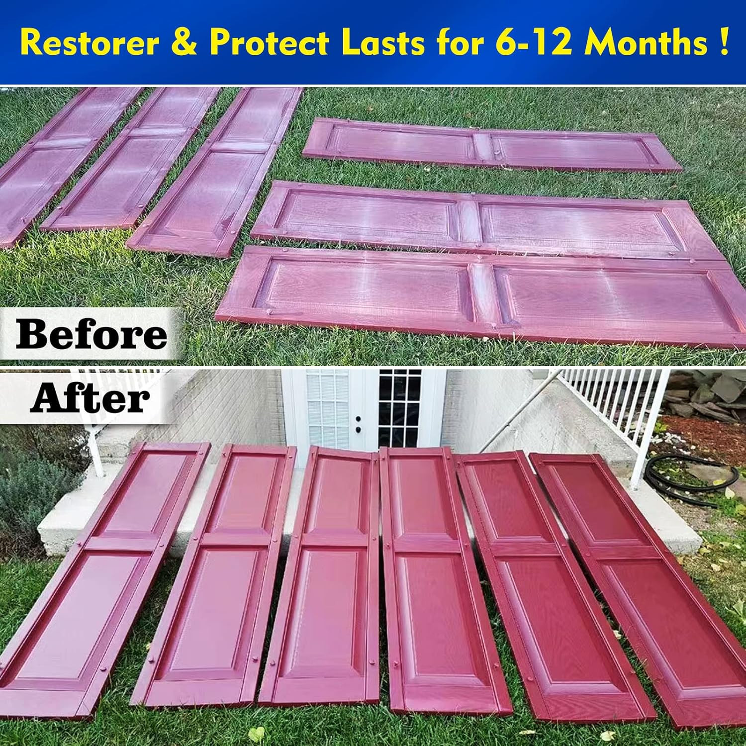 Outdoor Color Restorer 16.5Oz Plastic Vinyl Shutter Restorer Faded Sun-Damaged a