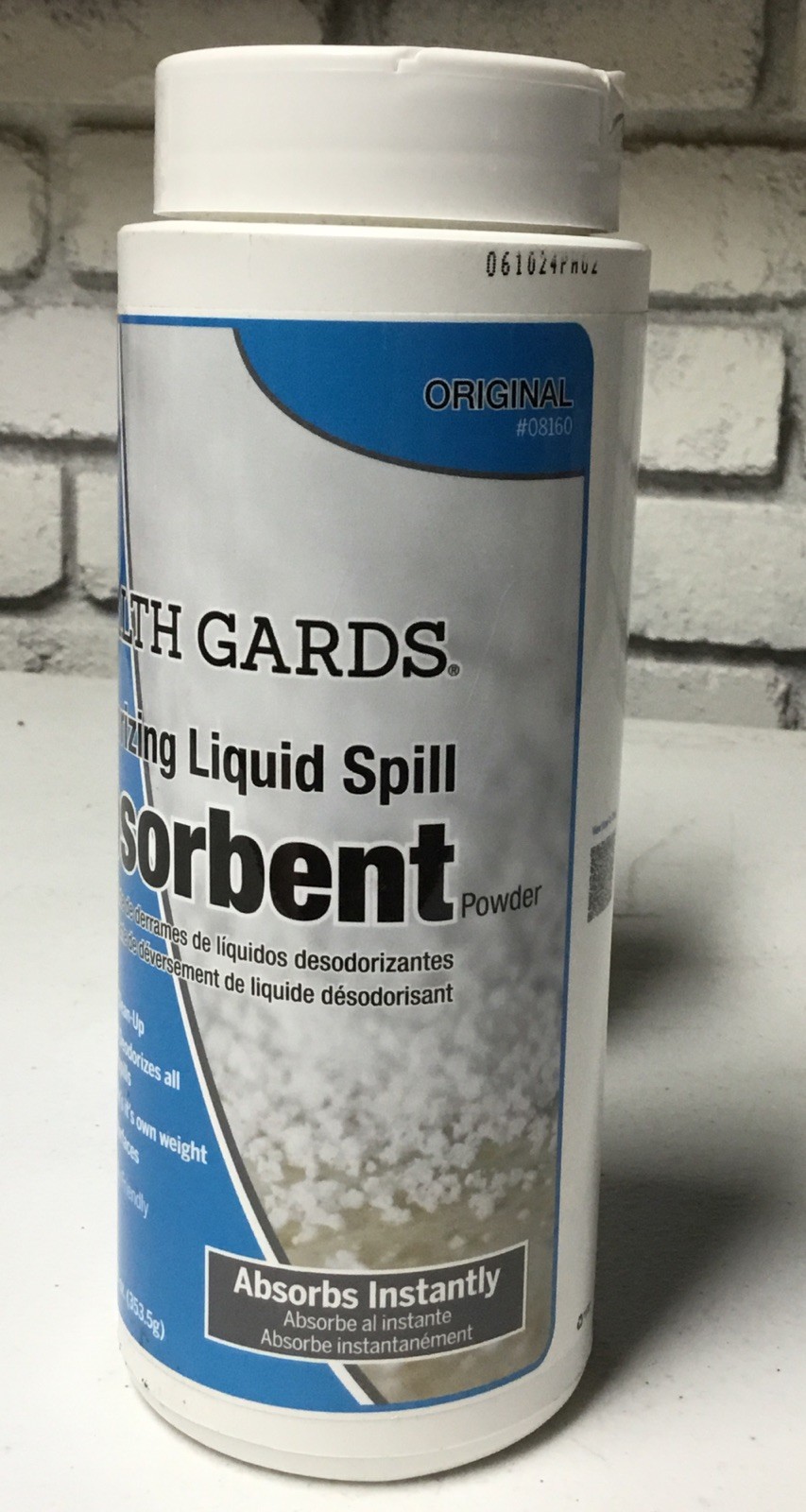 2 Pack Health Gards Absorbent Deodorizing Liquid Spill, 16 oz Each