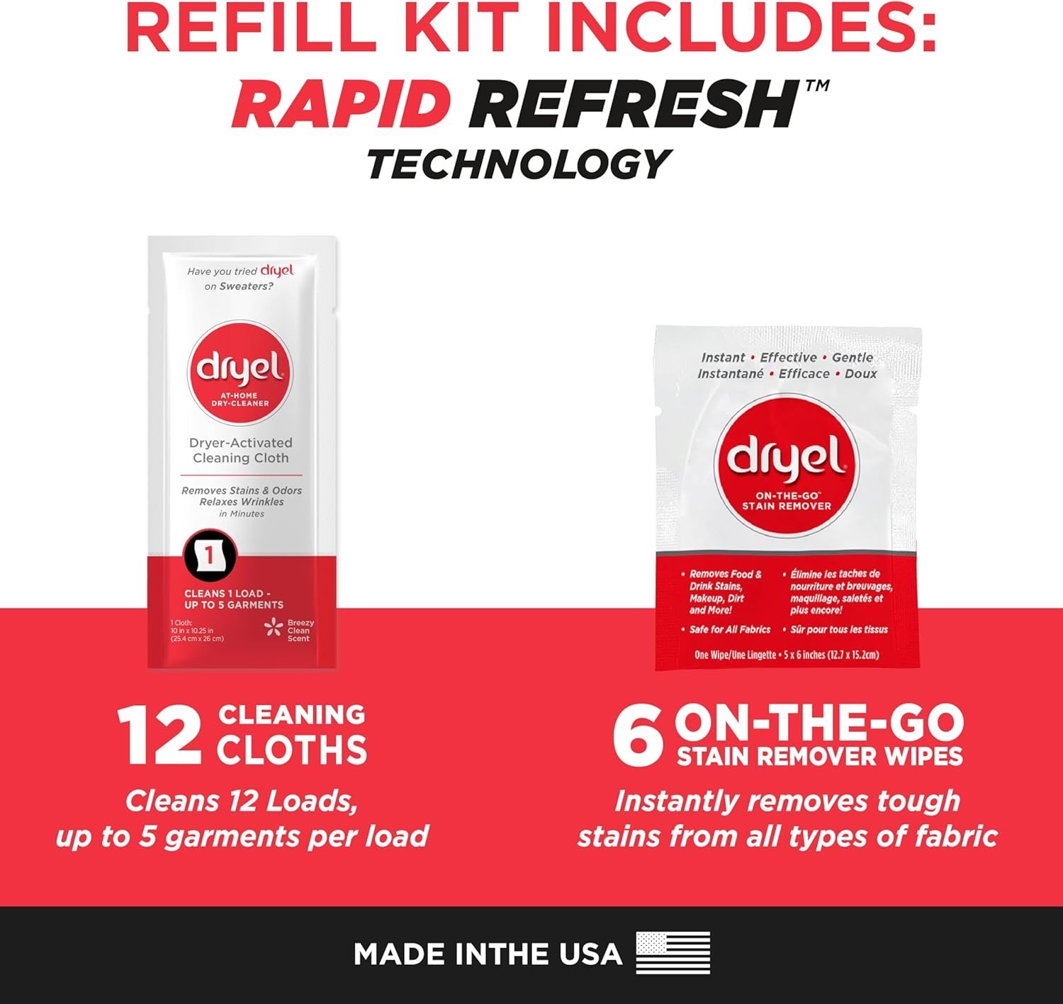 12 Load Refill for At-Home Dry Cleaning – Gentle Care for Dry Clean Only Clothes