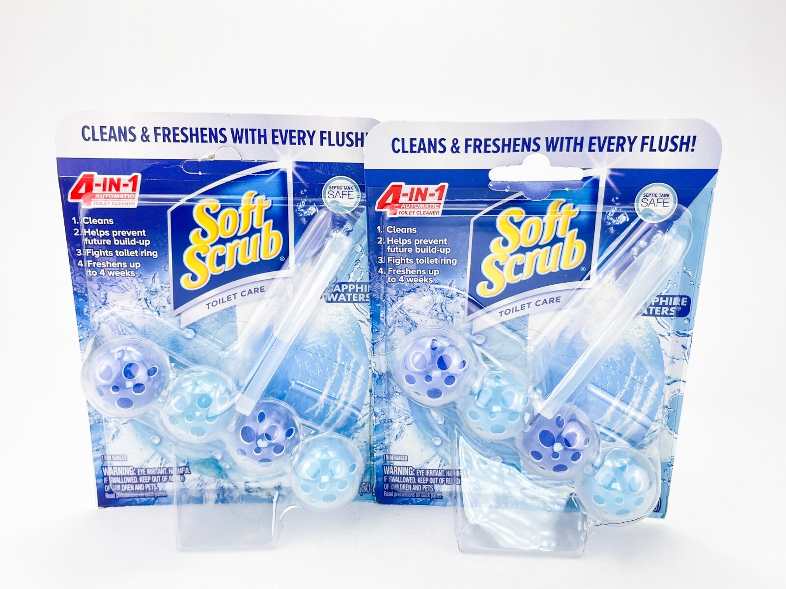 Soft Scrub 4 in 1 Sapphire Waters Automatic Toilet Cleaner 1.76oz Lot of 2