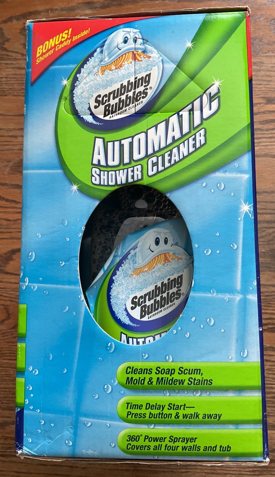 Scrubbing Bubbles Automatic Shower Cleaner Kit w/ Shower Caddy & 2 Cleaners~ NOS