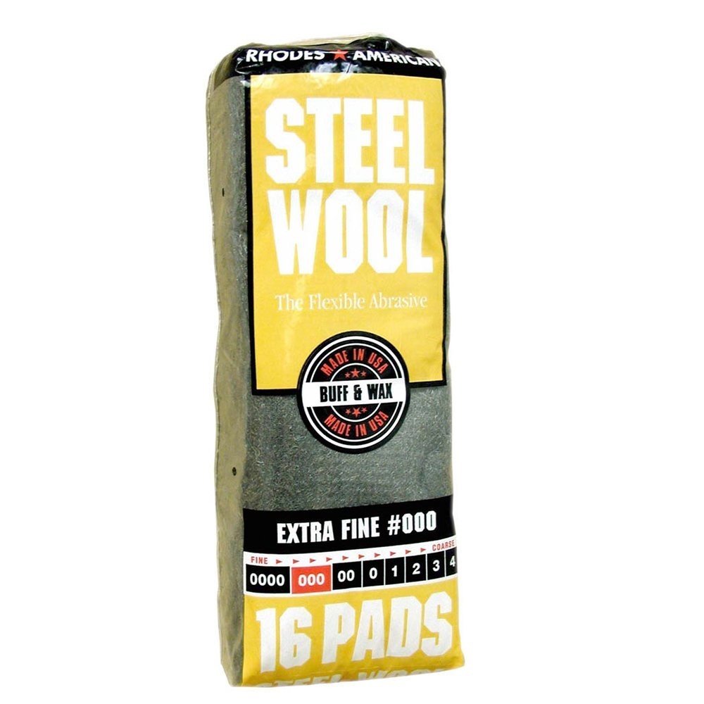 Luxury Extra Fine Grade Steel Wool Pads #000 – 16 Count for Polishing & Buffing