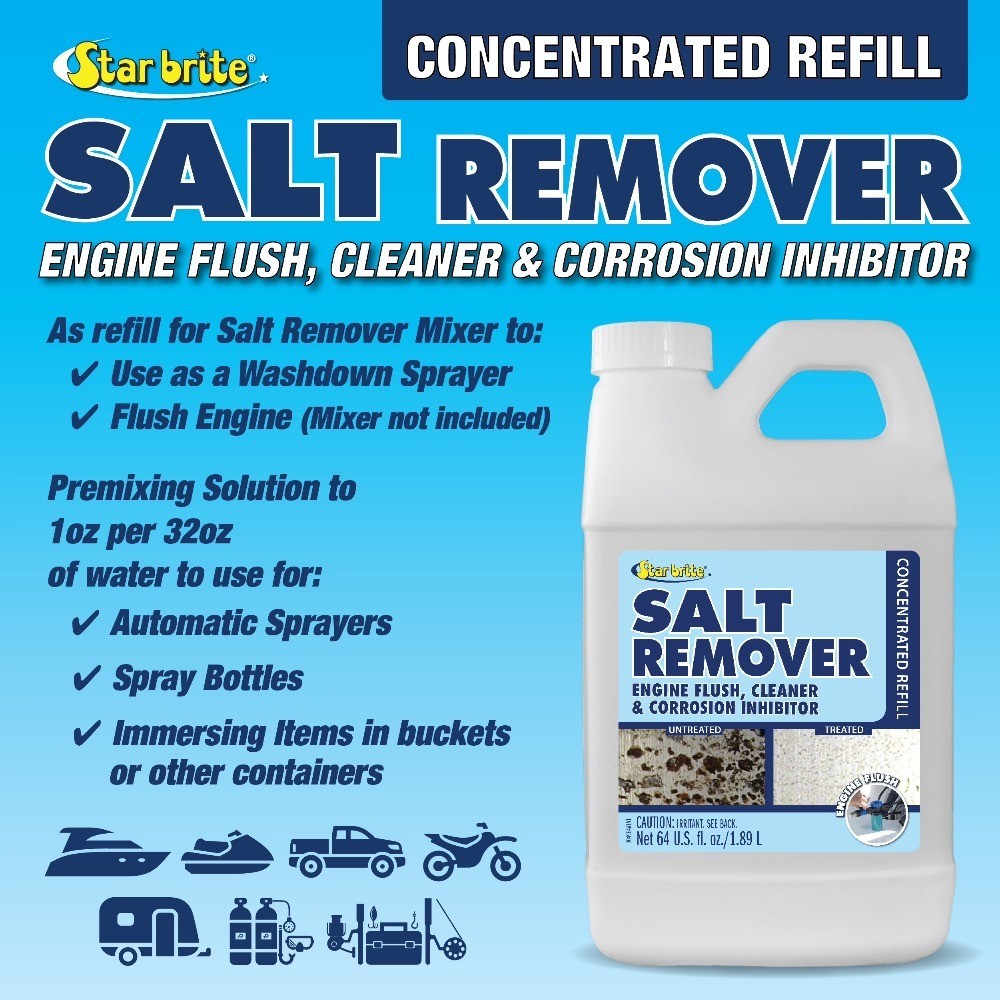 Water Resistant Biodegradable Salt Stain Remover Cleaning Solution 64 Ounces