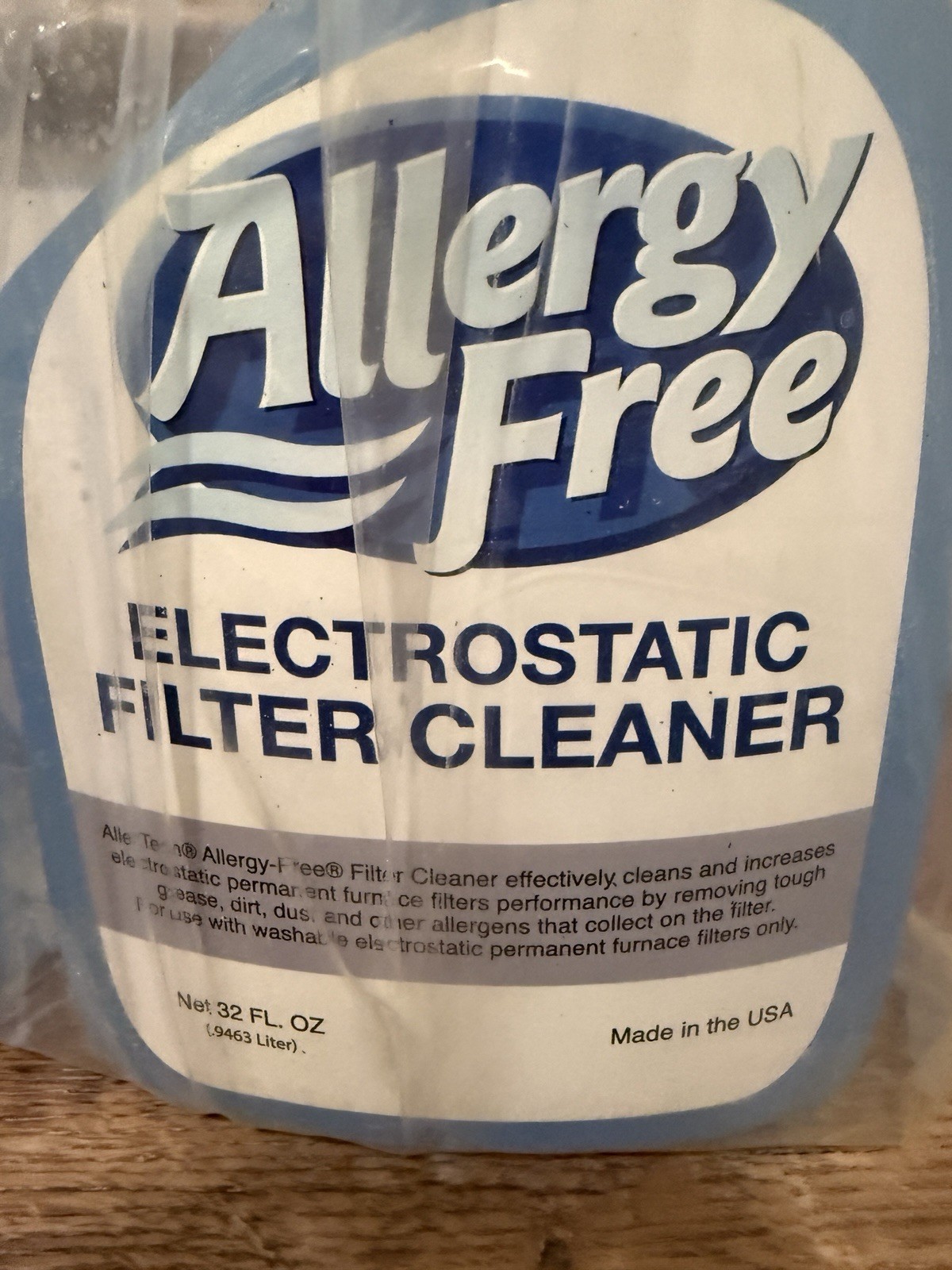 Allergy Free Electrostatic Air Filter Cleaner 32oz TWO Bottles