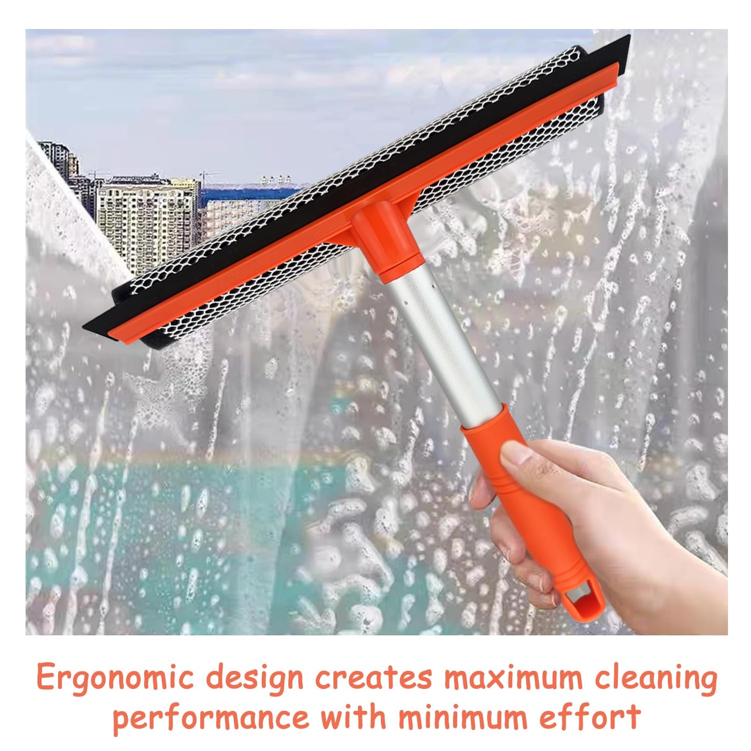 Shower Squeegee Window Squeegee Cleaner for Shower Doors Glass, 2 in 1 Window…