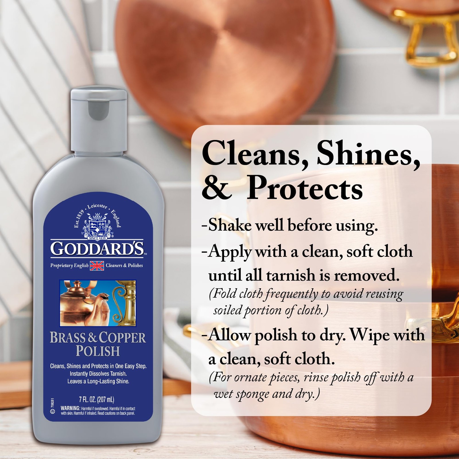 Copper & Brass Polish, Copper Cleaner & Brass Cleaner for Long-Lasting Shine,…