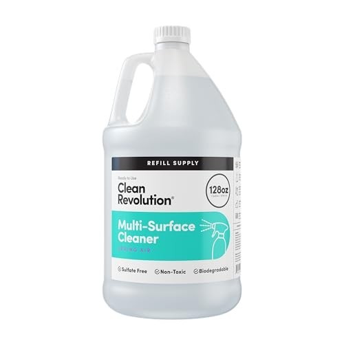 Eco-Friendly Multi Surface Cleaner Refill, Non-Toxic Plant-Based, 128 Fl Oz (4 P