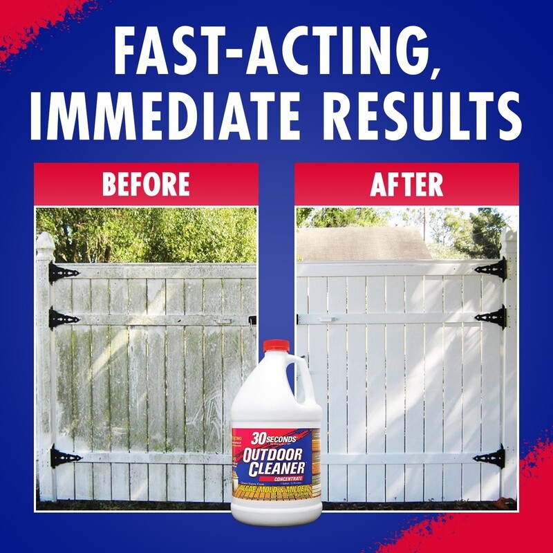 Outdoor Cleaner 2 Pack Concentrate Algae Mold Mildew Stain Remover 1 Gallon New